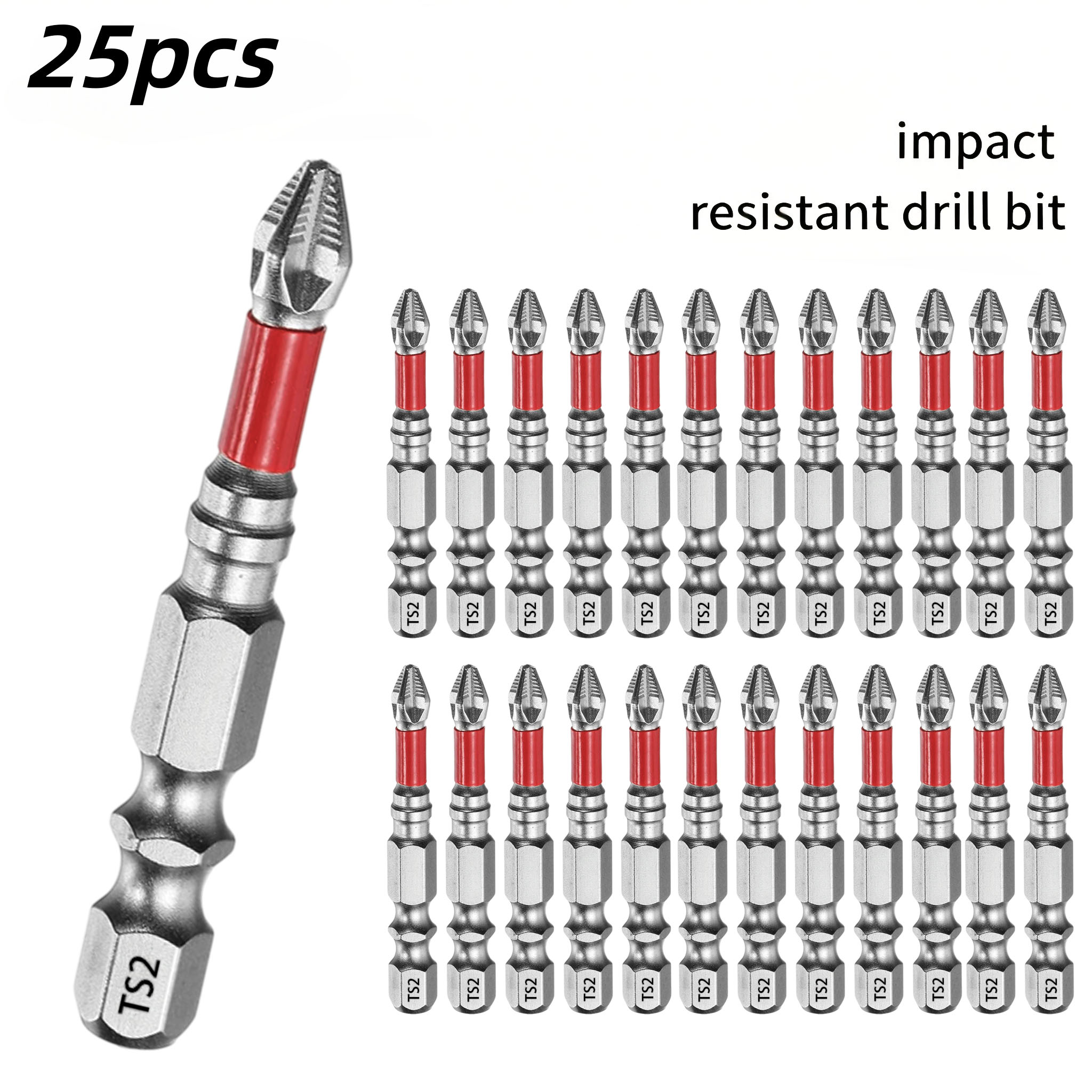 Industrial Tools - ชุดดอกไขควงก้านยาวระดับมืออาชีพ 50 มม. 25 ชิ้น ดอกไขควงแม่เหล็กแรงสูง
