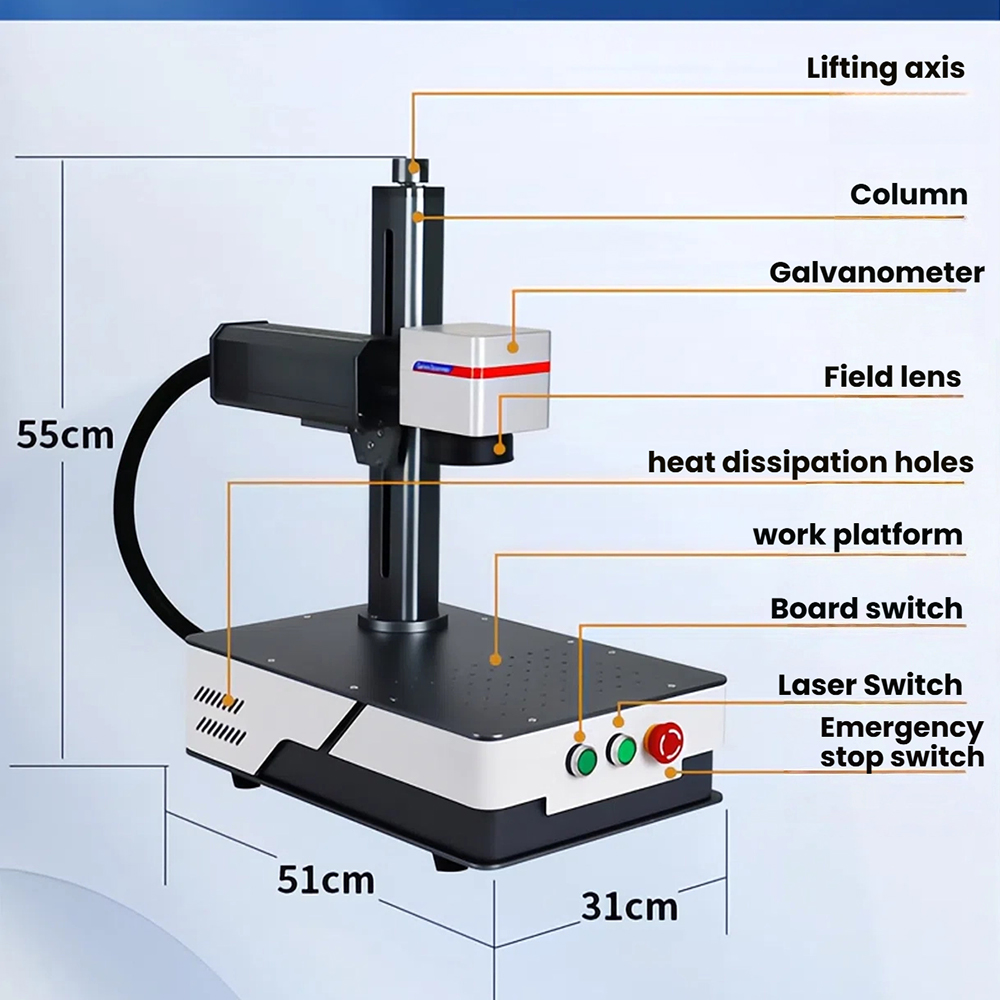Fiber Laser Marking Machine 30W - WaveTopSign เครื่องมาร์คด้วยเลเซอร์ไฟเบอร์ 20W 30W ชุดหัวแกลโวความเร็วสูง RC1001