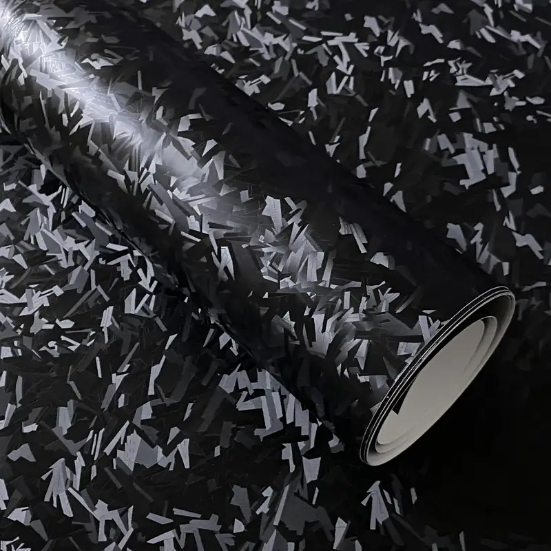 สีดําคาร์บอนไฟเบอร์ปลอมไวนิลห่ - Air Bubble Wrap Roll Packaging บทวิจารณ์และราคา