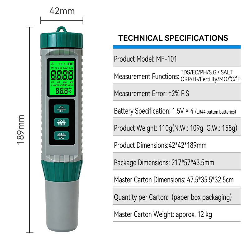 เครื่องวัดคุณภาพน้ำแบบใหม่ 10  - Ph Meter Digital Water Tester บทวิจารณ์และราคา