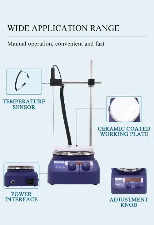เครื่องกวนสารแม่เหล็กแบบให้ควา - Lab Magnetic Stirrer Hot Plate บทวิจารณ์และราคา