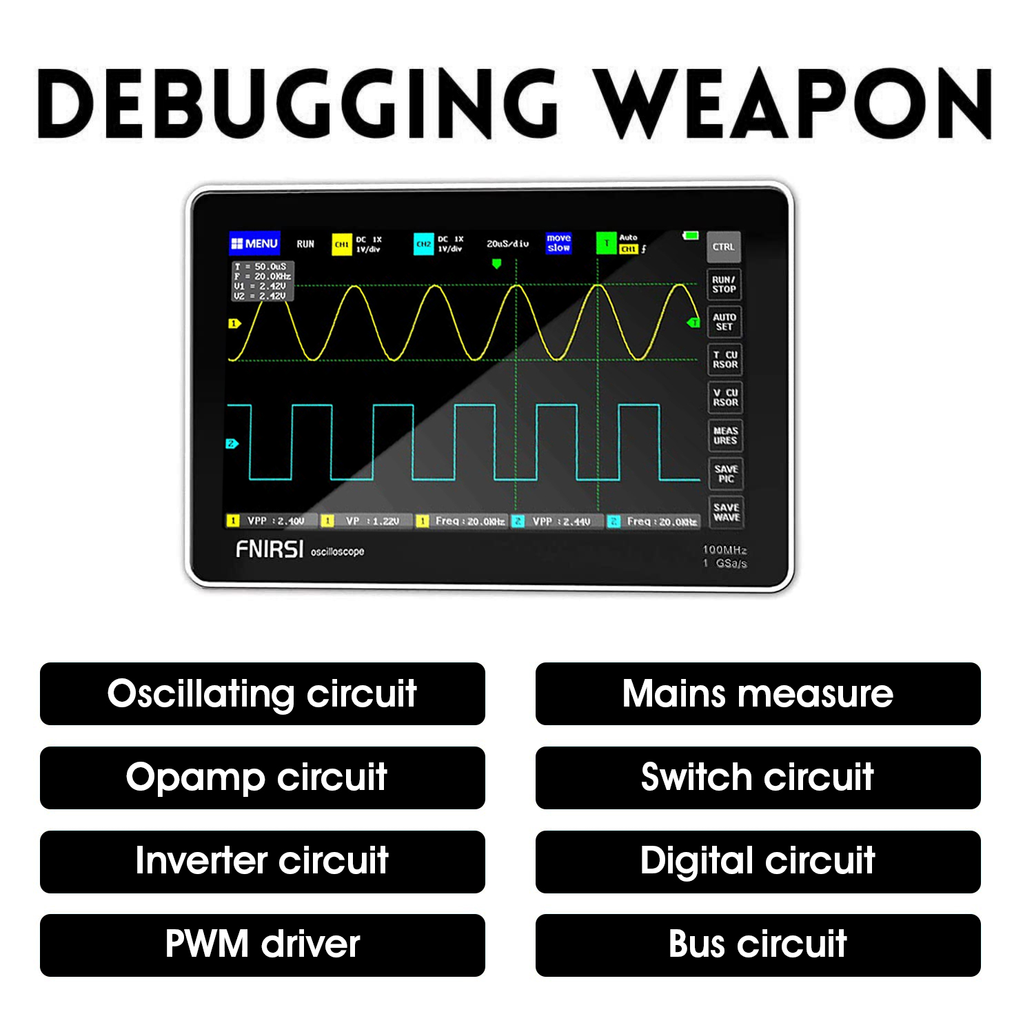 FNIRSI 1013D Plus ออสซิลโลสโคป - Fnirsi Digital Oscilloscope Handheld บทวิจารณ์และราคา