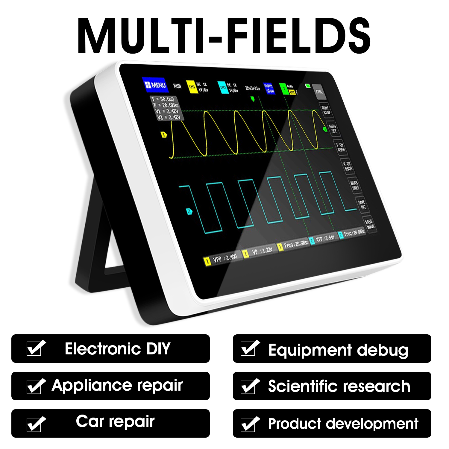 FNIRSI 1013D Plus ออสซิลโลสโคป - Fnirsi Digital Oscilloscope Handheld บทวิจารณ์และราคา