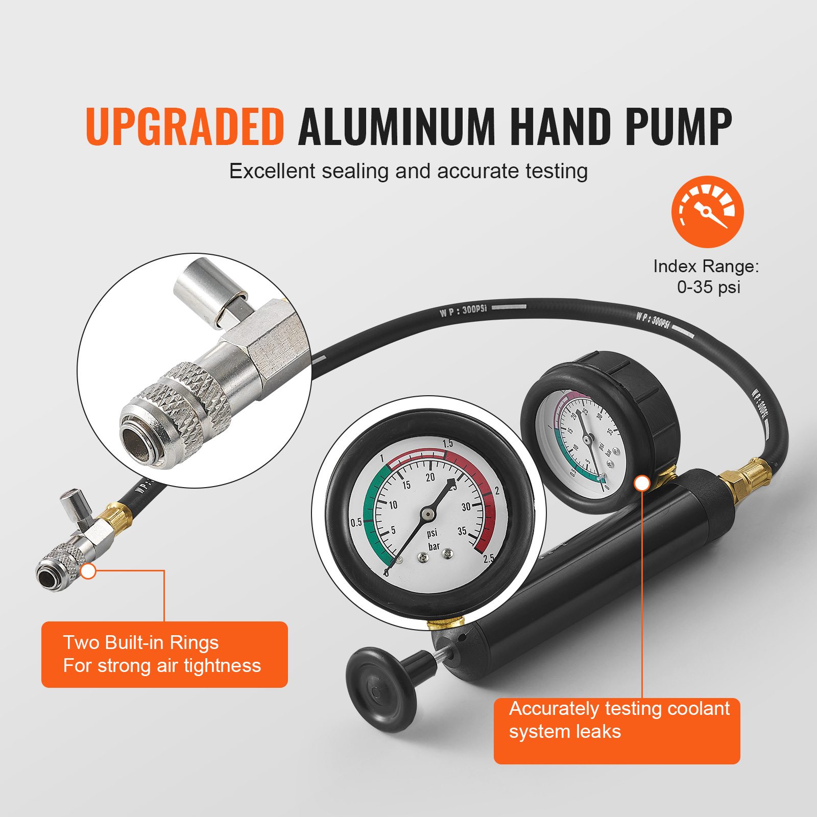 ชุดอุปกรณ์ทดสอบแรงดันหม้อน้ำแบ - Vacuum Chamber Kit With Pump บทวิจารณ์และราคา