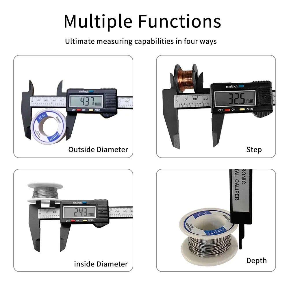 คาลิปเปอร์ดิจิตอลคาร์บอนไฟเบอร - Digital Caliper 150Mm Stainless Steel บทวิจารณ์และราคา